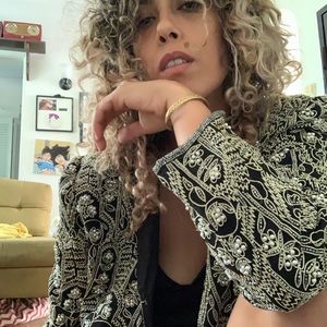 Sequined/ Beaded Blazer Cover Jacket